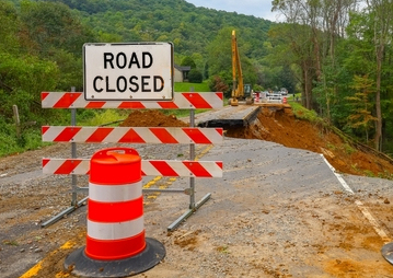 Hurricane Damage to Road